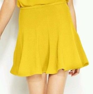 Michael Kors Flared Mini Skirt Taxi Yellow